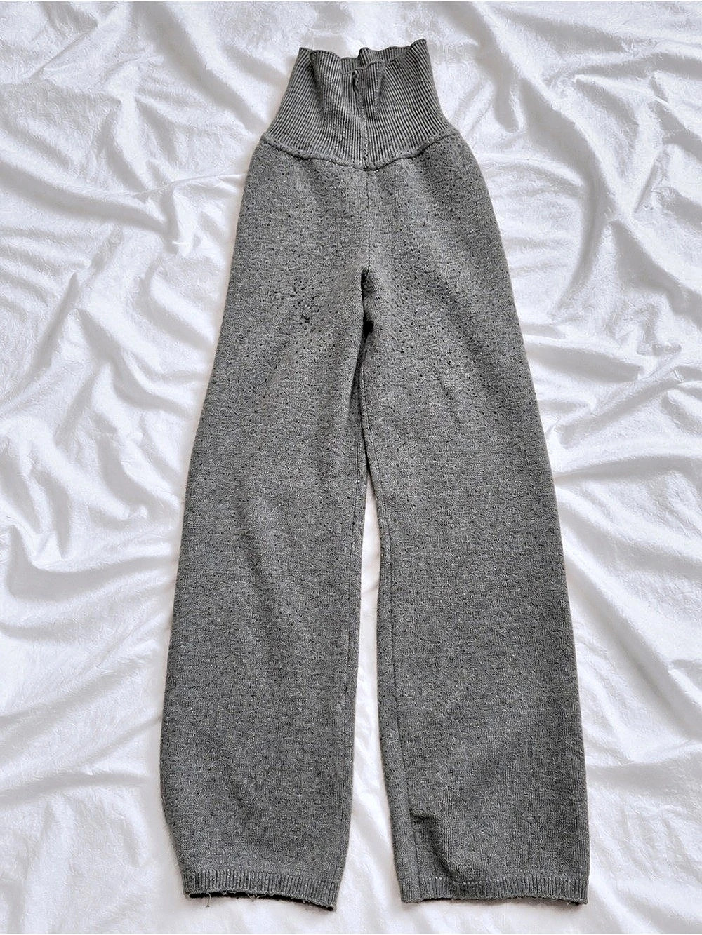 Sincerely Jules Knit Wide-Leg Lounge Pants Gray XS
